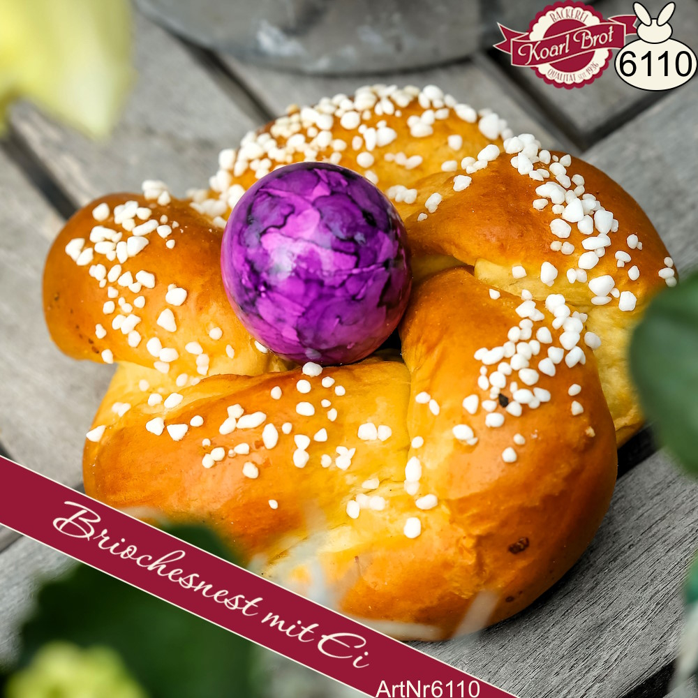 Osterbriochenest mit Ei