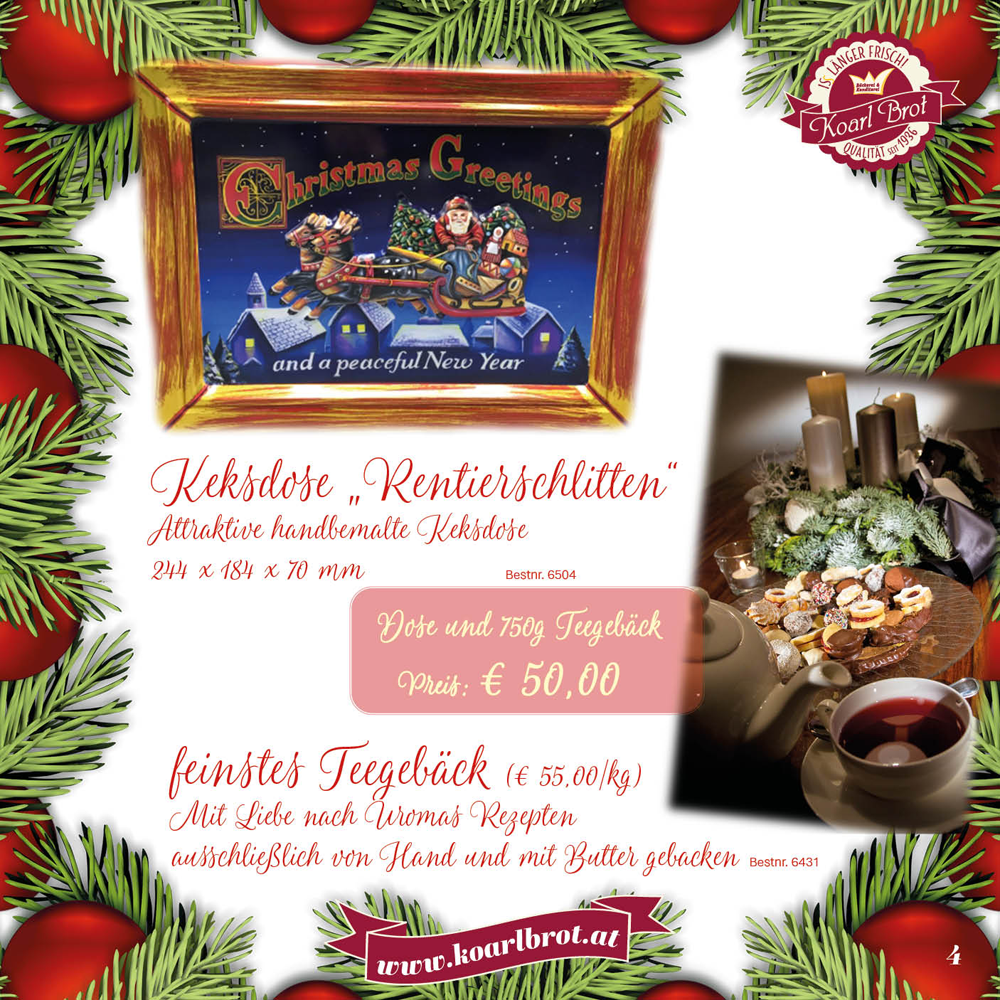 Dose und 750 g Teegebäck - 50,00 €