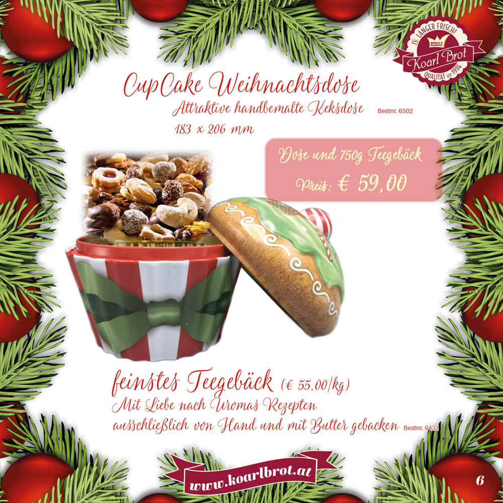 Dose und 750 g Teegebäck - 59,00 €