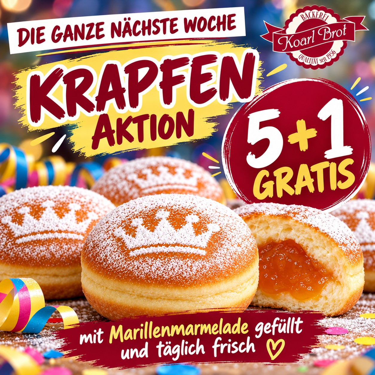 Krapfenaktion von 12.10 bis 17.10.2026